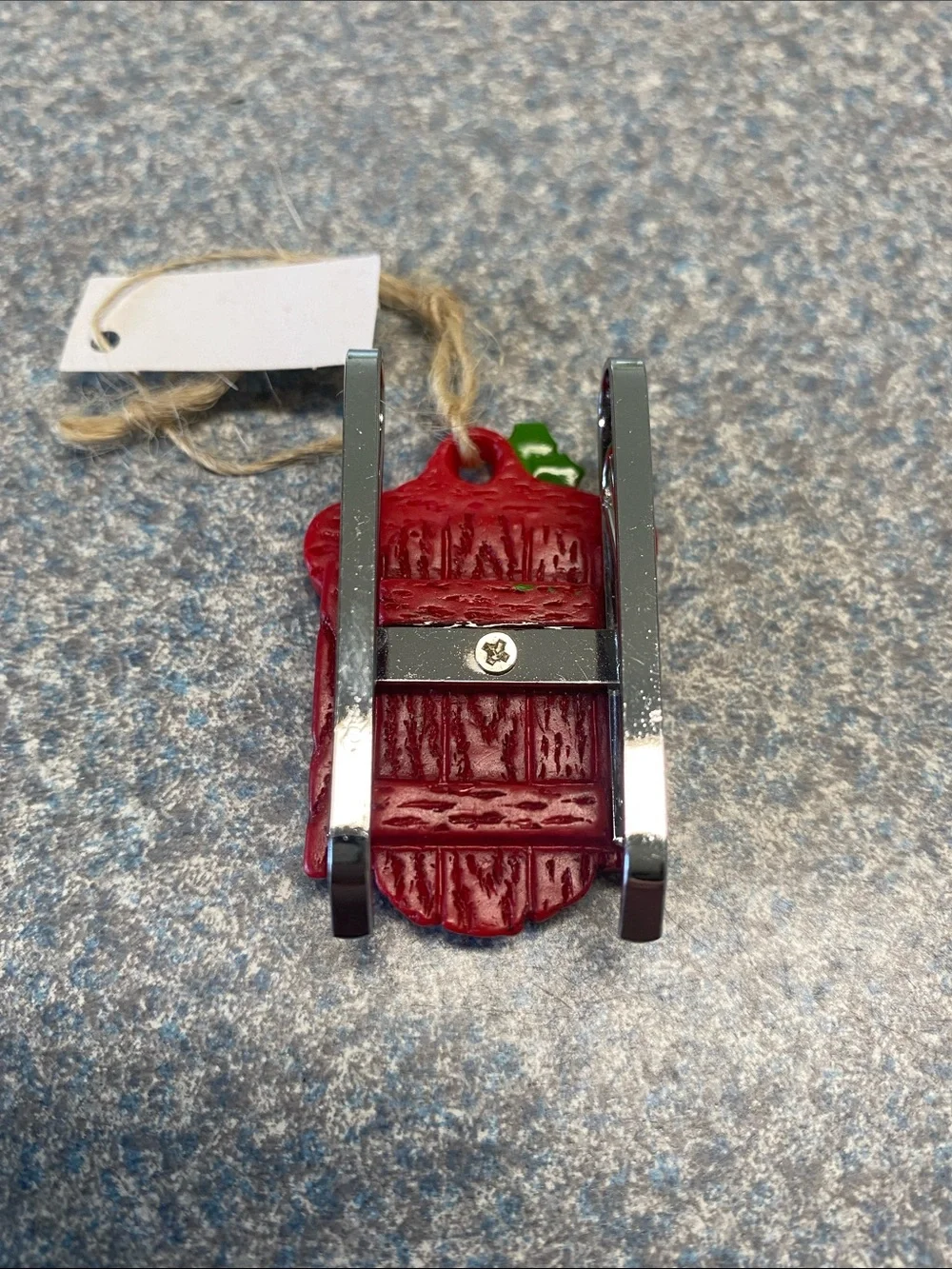 GANZ NEW Red Sled with Snowman Ornament with name (Kirsten)